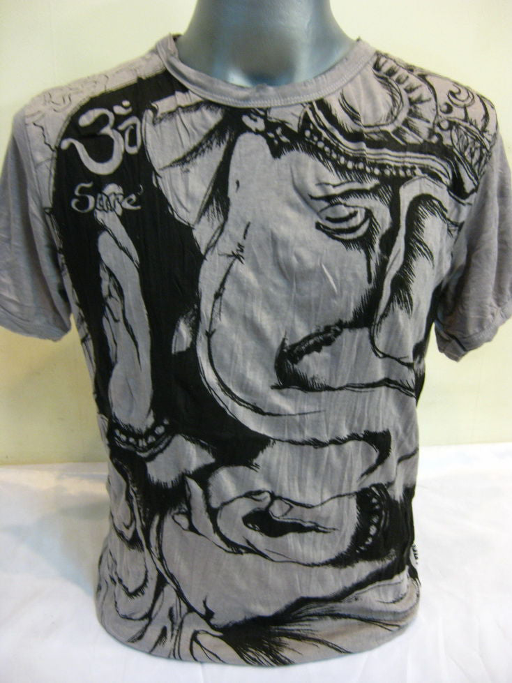 Mens Gray Ohm Ganesh T-Shirt