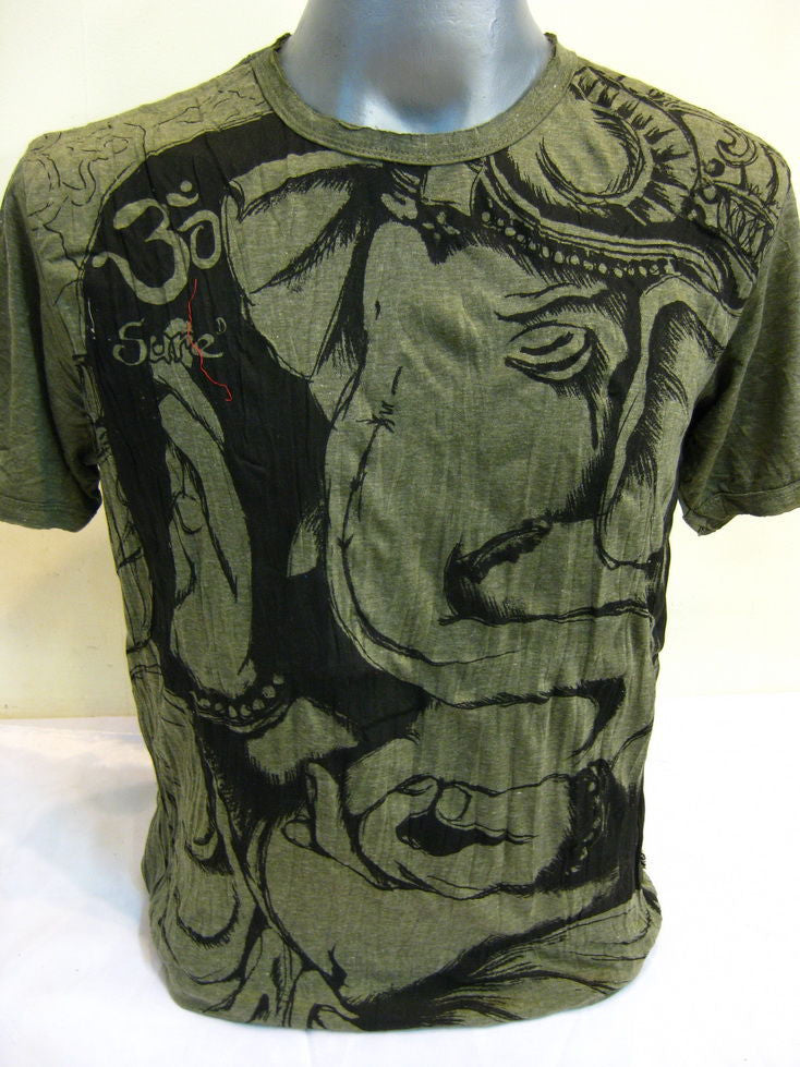 Mens Green Ohm Ganesh T-Shirt