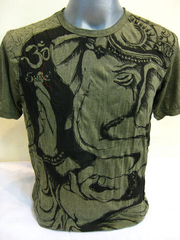 Mens Green Ohm Ganesh T-Shirt