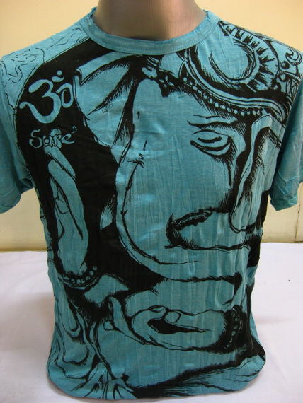 Mens Turquoise Ohm Ganesh T-Shirt