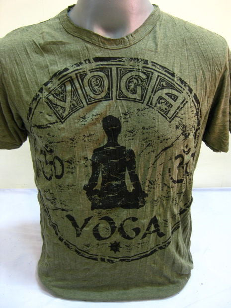 Mens Green Infinitee Yoga Stamp T-Shirt