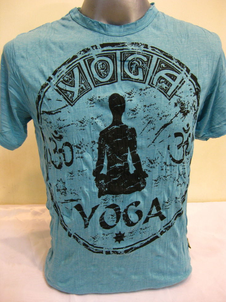 Mens Turquoise Infinitee Yoga Stamp T-Shirt