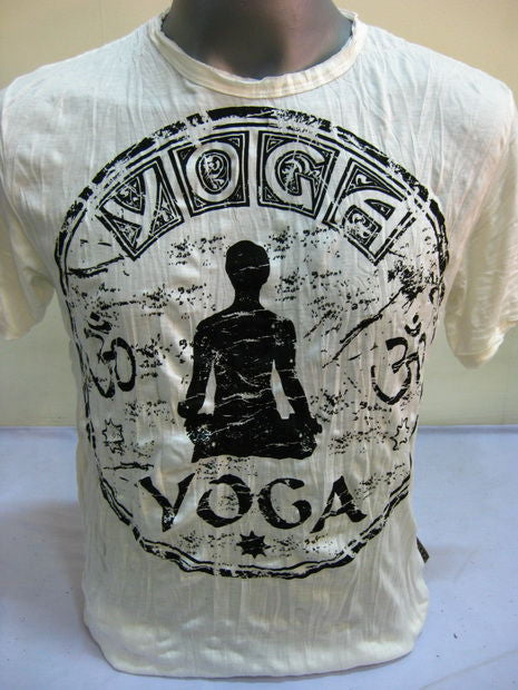 Mens White Infinitee Yoga Stamp T-Shirt