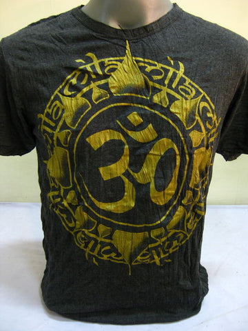Mens Gold on Black Infinitee Ohm T-Shirt