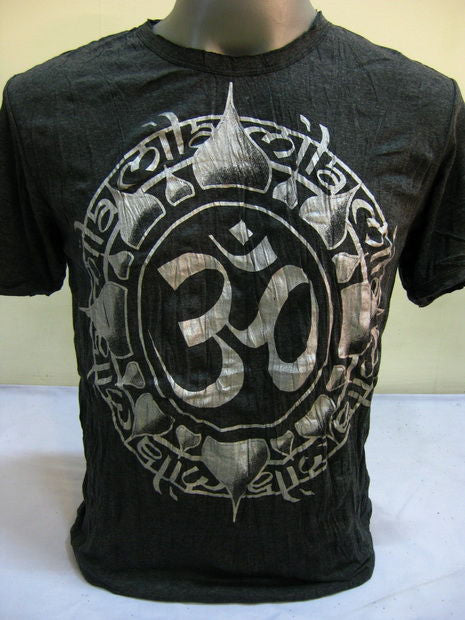 Mens Silver on Black Infinitee Ohm T-Shirt