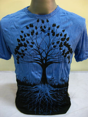 Mens Blue Tree Of Life T-Shirt