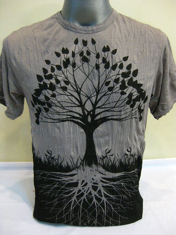 Mens Gray Tree Of Life T-Shirt