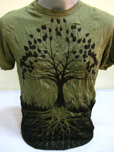 Mens Green Tree Of Life T-Shirt