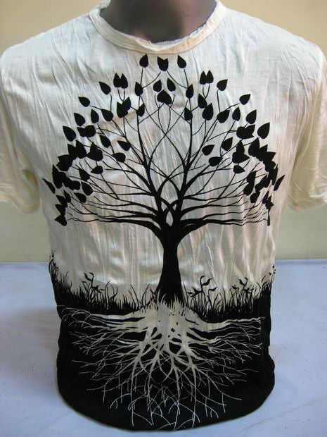 Mens White Tree Of Life T-Shirt