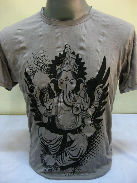 Mens Gray Fairy Ganesh T-Shirt