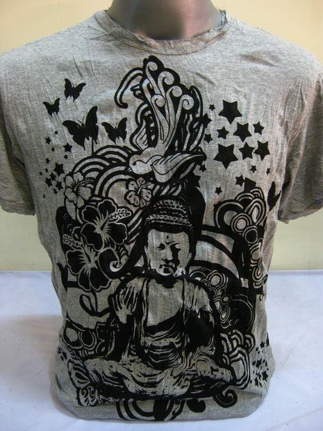 Mens Gray Buddha Dream T-Shirt