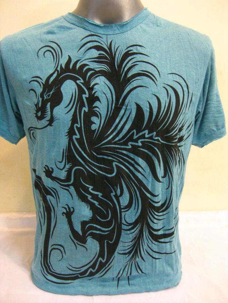 Mens Turquoise The Dragon T-Shirt