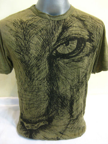 Mens Green Lion Eye T-Shirt