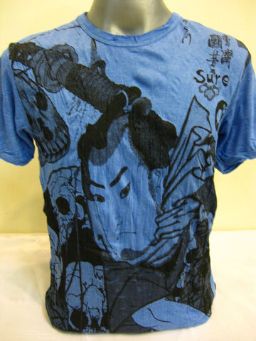 Mens Blue Samurai T-Shirt