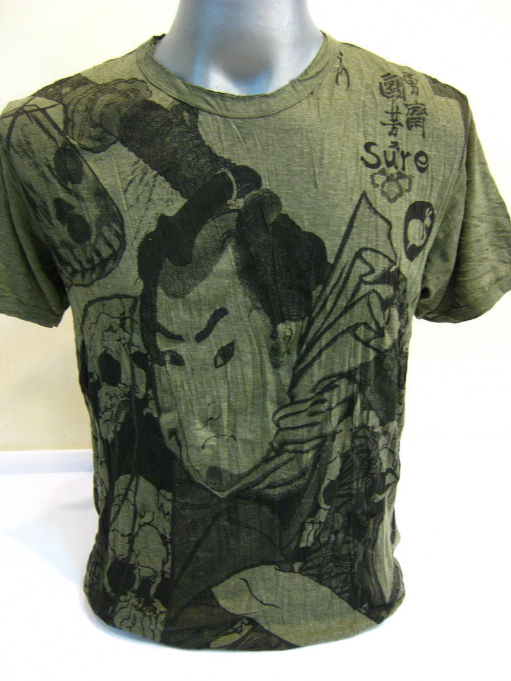 Mens Green Samurai T-Shirt