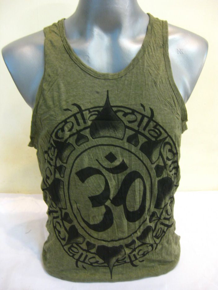Mens Green Infinitee Ohm Tank Top