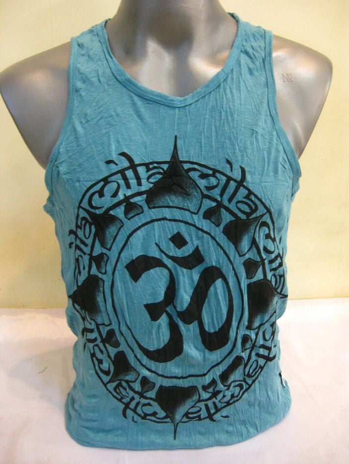 Mens Turquoise Infinitee Ohm Tank Top