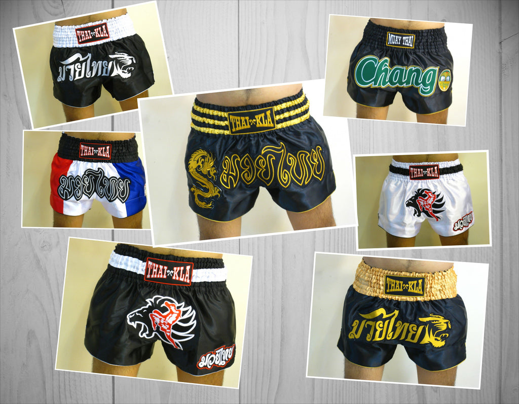 Mens Thai Boxing Shorts / Assorted Set of 4 pc Shorts