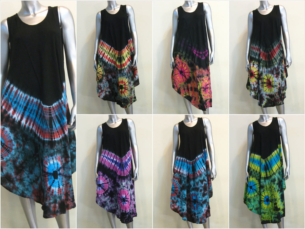 Womens Tie Dye Cotton Dress / Assorted Set of 10 pc Dress