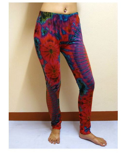 Womens Wide Leg Solid Color Tie Dye Pants