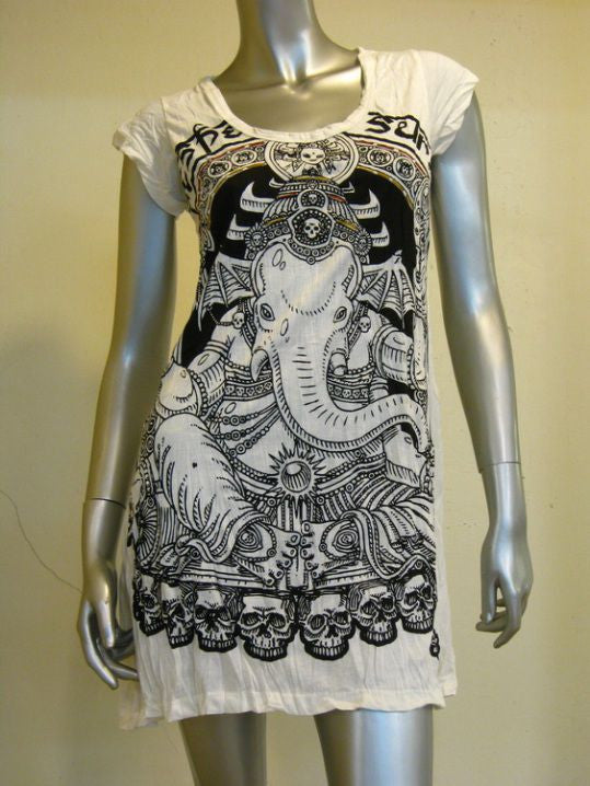 Womens White Batman Ganesh Dress