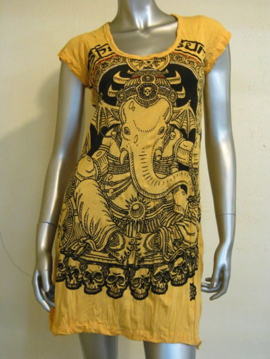 Womens Yellow Batman Ganesh Dress