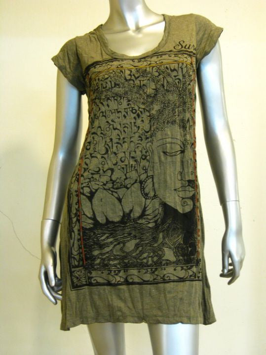Womens Green Sanskrit Buddha Dress