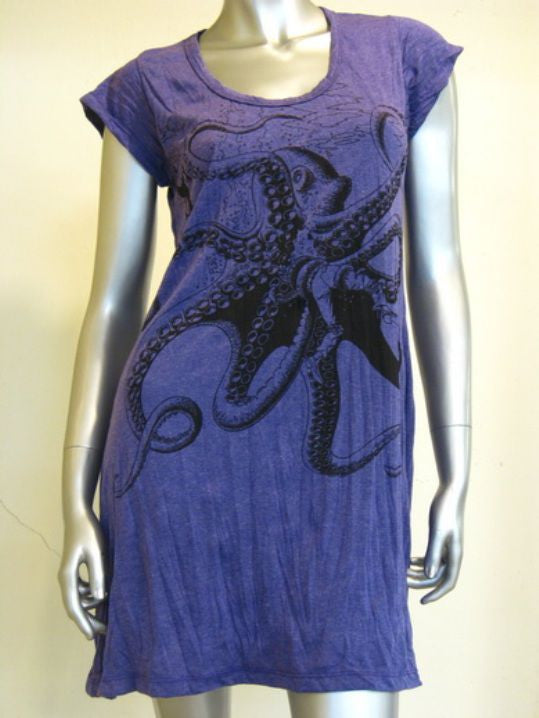 Womens Grape Octopus Dress