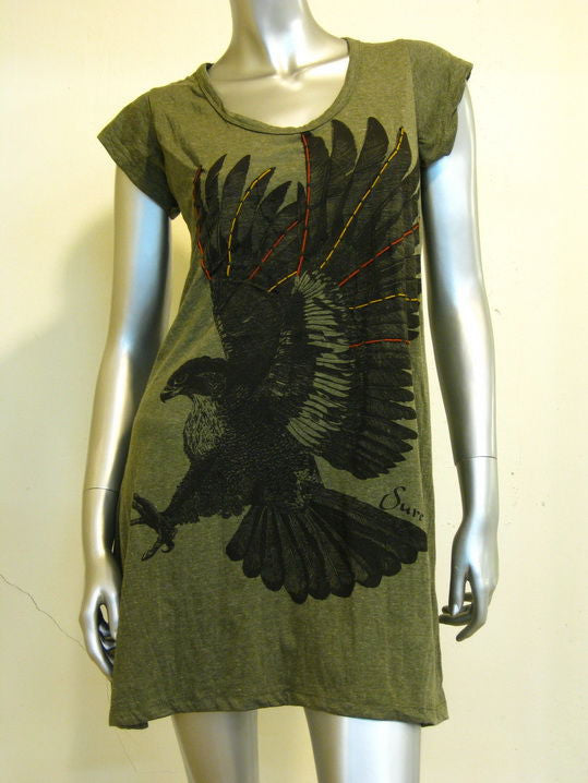 Womens Green Eagle Dress