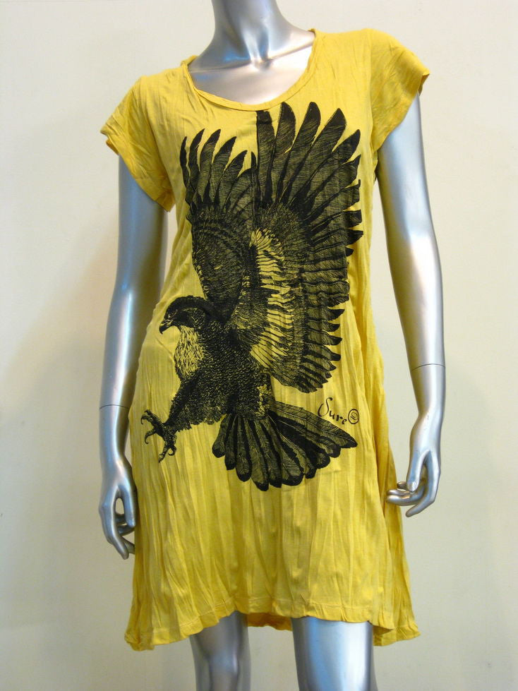 Womens Yellow Eagle Dress
