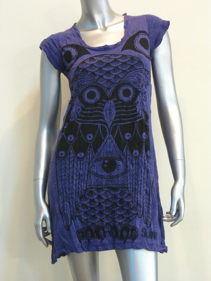 Womens Grape Eye of The Owl Dress