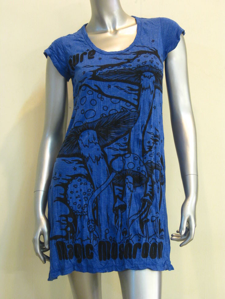 Womens Blue Mushroom Dress