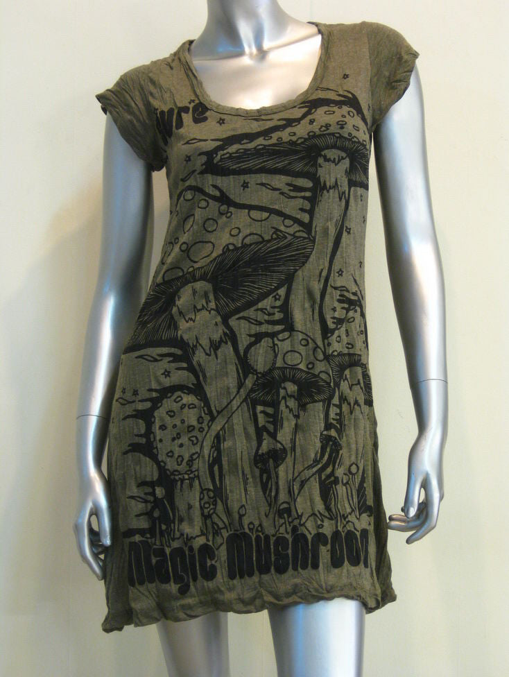 Womens Green Mushroom Dress