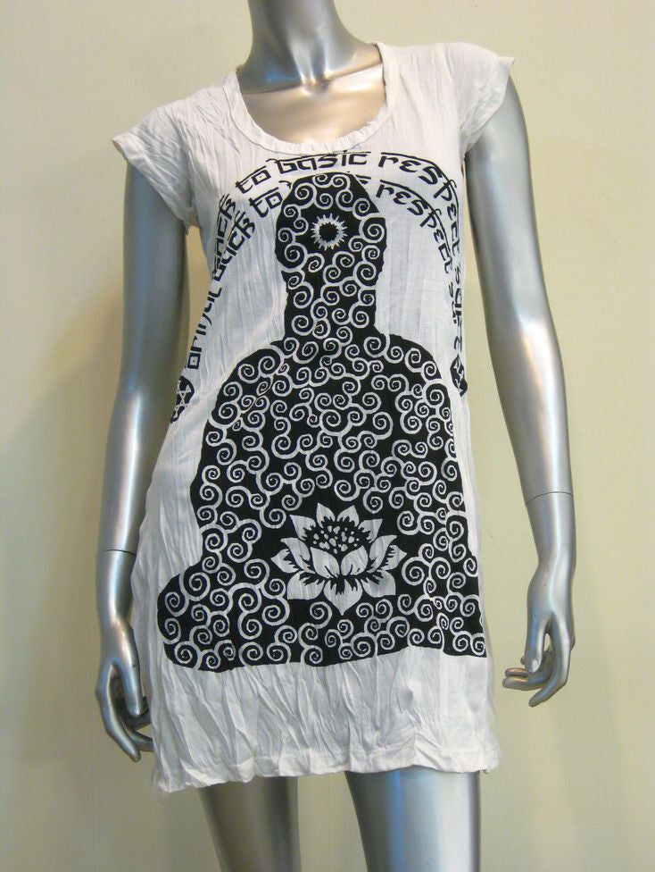 Womens White Lotus Meditation Dress