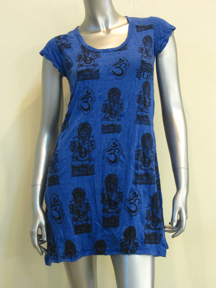 Womens Blue Multi Ohm Ganesh Dress