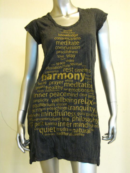 Womens Gold on Black Harmony Dress