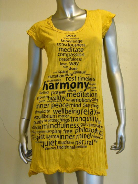 Womens Yellow Harmony Dress