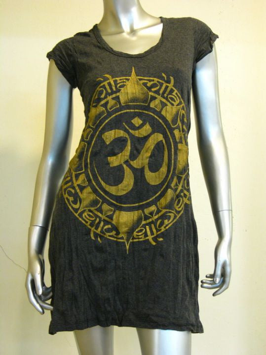Womens Gold on Black Infinitee Ohm Dress