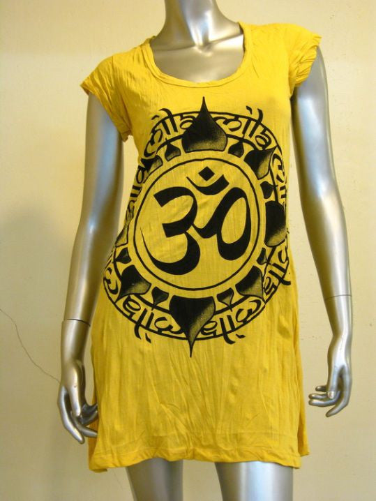 Womens Yellow Infinitee Ohm Dress