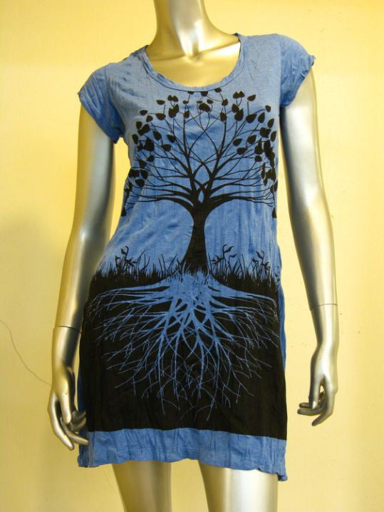 Womens Blue Tree of Life Dress