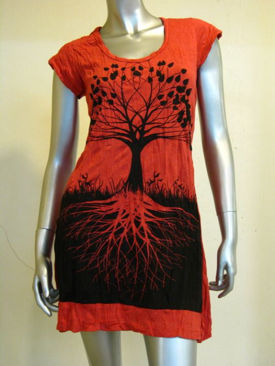 Womens Red Tree of Life Dress