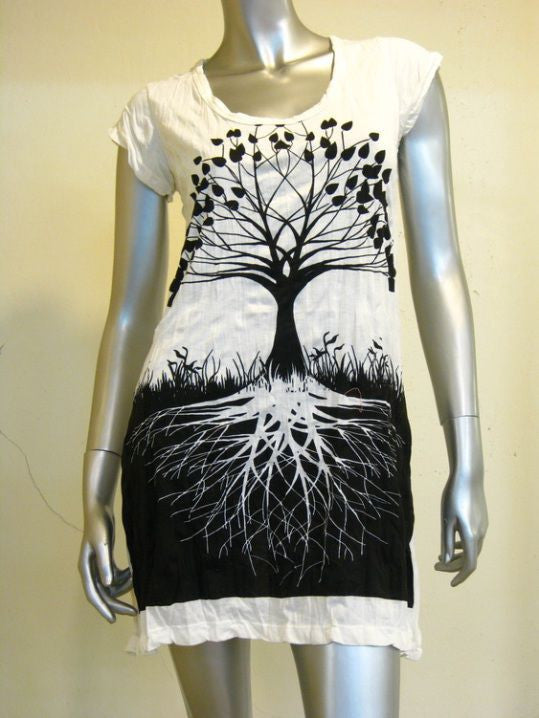 Womens White Tree of Life Dress