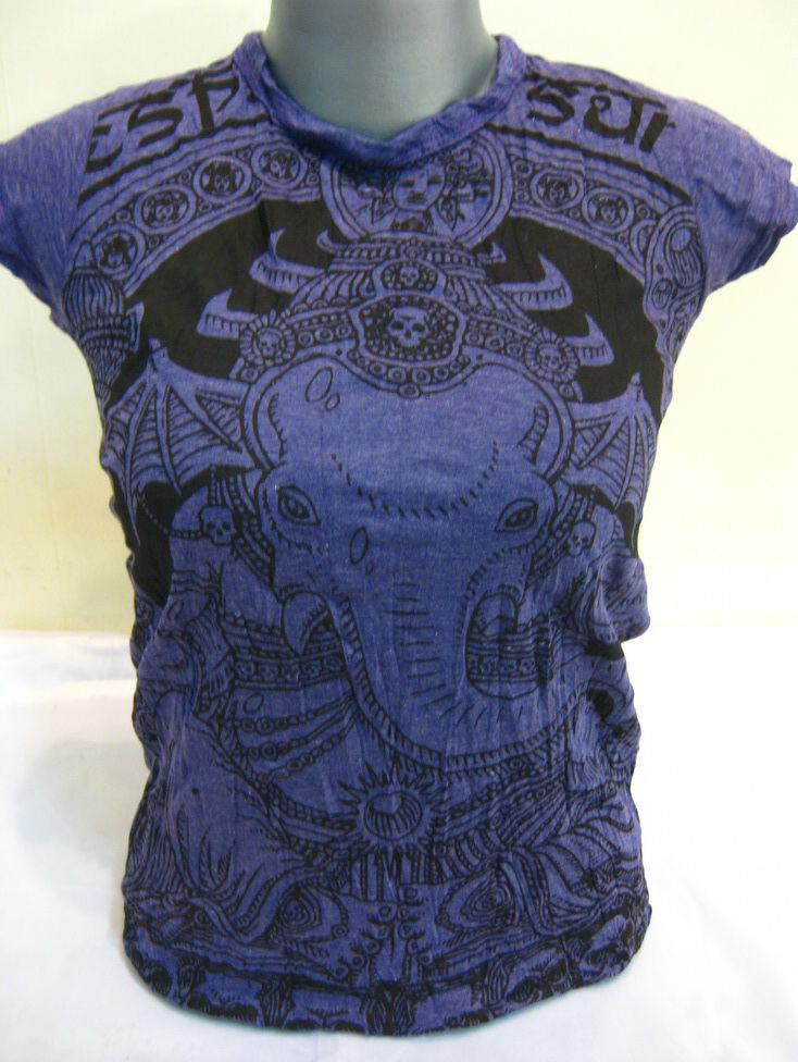 Womens Grape Batman Ganesh T-Shirt