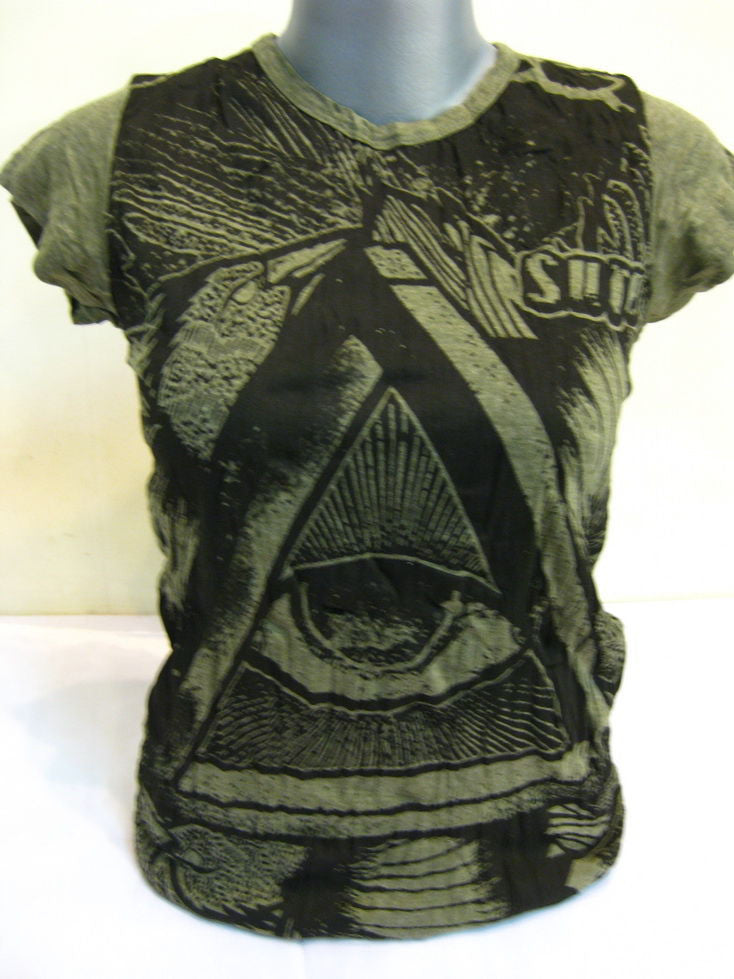 Womens Green Eye Universe T-Shirt