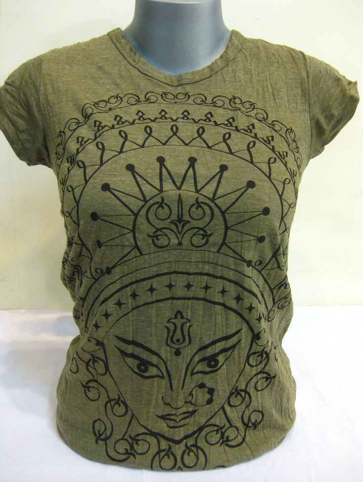 Womens Green Durga T-Shirt