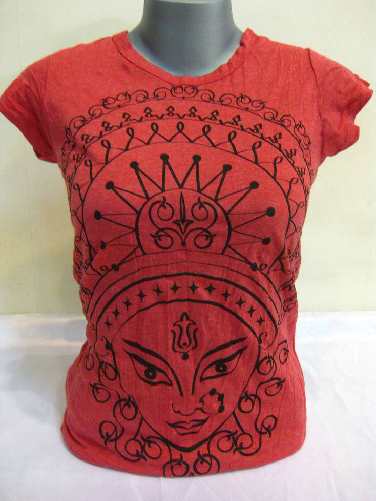 Womens Red Durga T-Shirt
