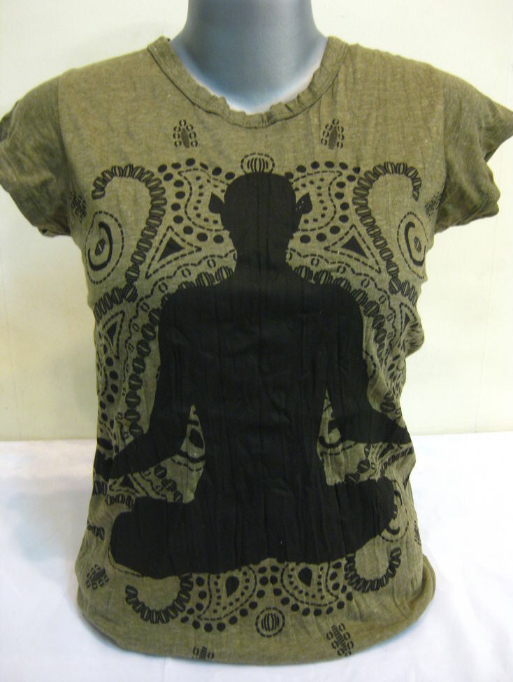 Womens Green Meditation T-Shirt