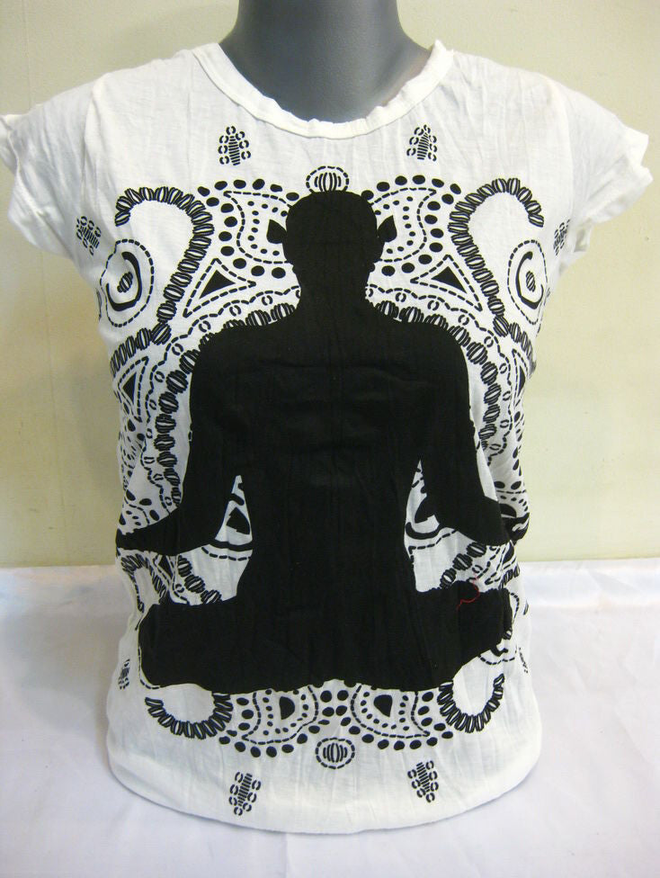 Womens White Meditation T-Shirt