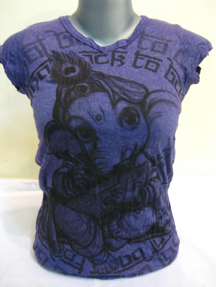 Womens Grape Baby Ganesh T-Shirt
