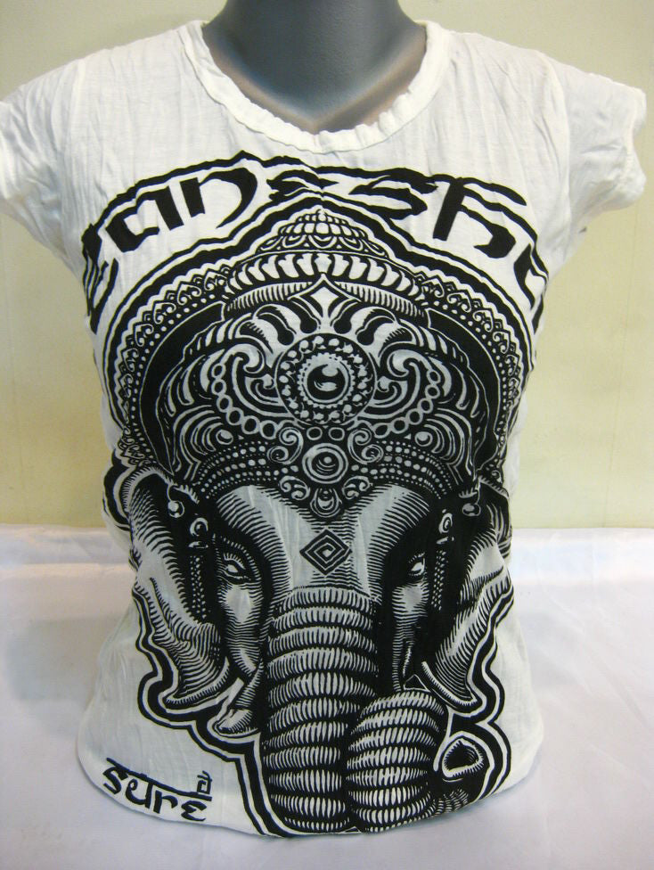 Womens White Avatar Ganesh T-Shirt